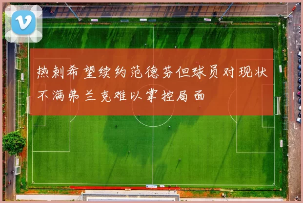热刺希望续约范德芬但球员对现状不满弗兰克难以掌控局面
